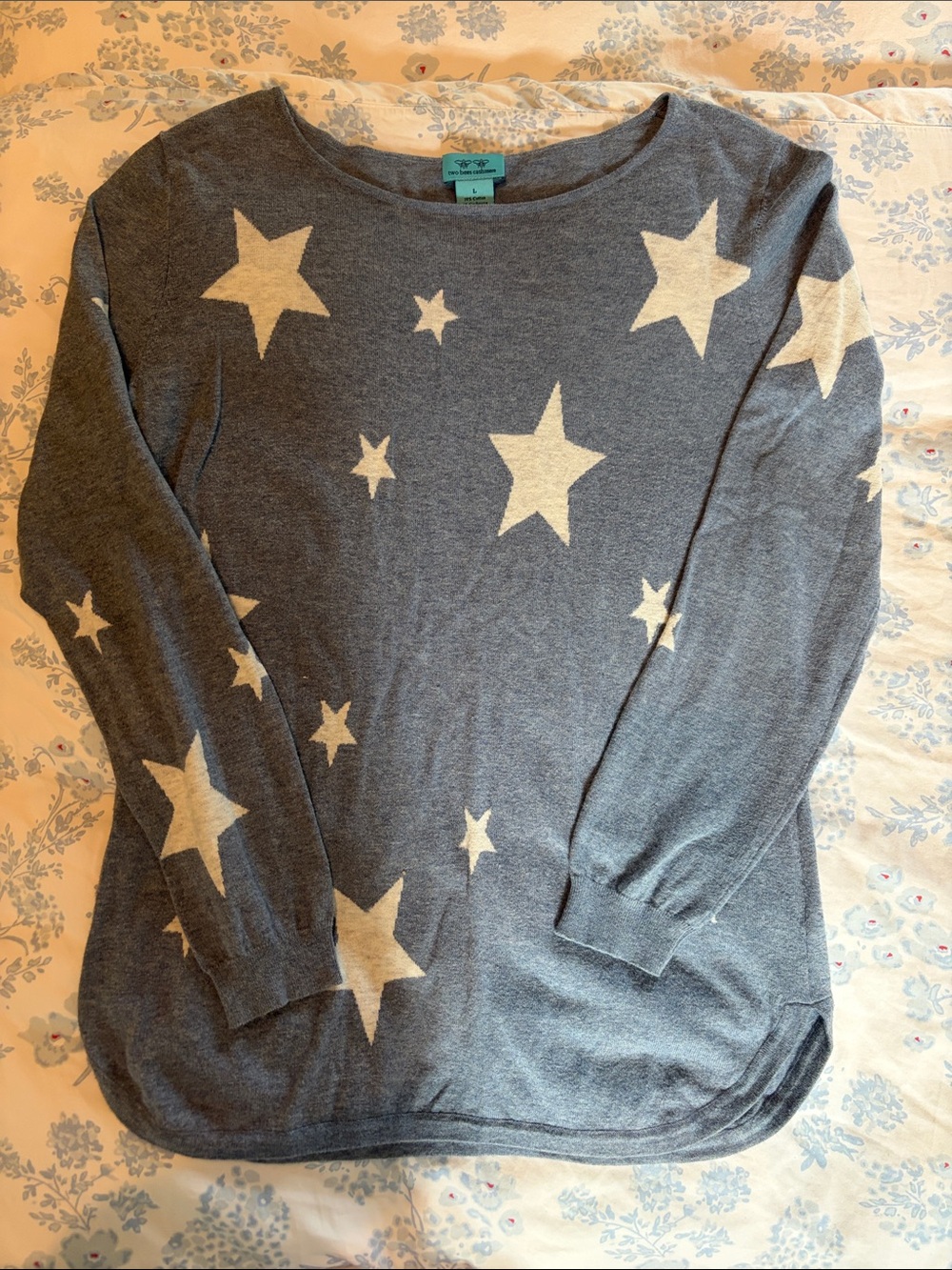 Star Print Gray Women’s Sweater